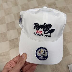 NWT Ahead White Ryder Cup Bethpage Black 2025 Ladies Fit High- Ponytail